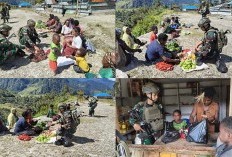 Yonif 400/Banteng Raiders Borong Hasil Tani Warga di Distrik Dal, Kabupaten Nduga