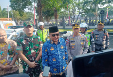 Bupati Karanganyar Bersama Kapolres dan Dandim Gelar Apel Karhutla di Halaman Kantor Bupati 