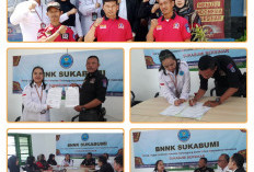 Penandatanganan MOU antara BNNK Sukabumi dengan PWDPI Sukabumi Prihal Kerja Sama Program Sukabumi Bersinar