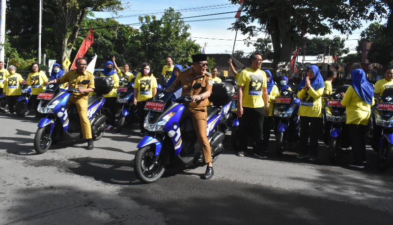 PKB Mendapat 40 Motor Roda Dua dari Pemkab Karanganyar Guna Memperlancar Oprasional Kerja 