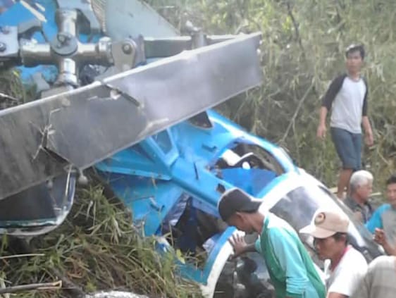 Helikopter Jatuh Di Tasikmalaya