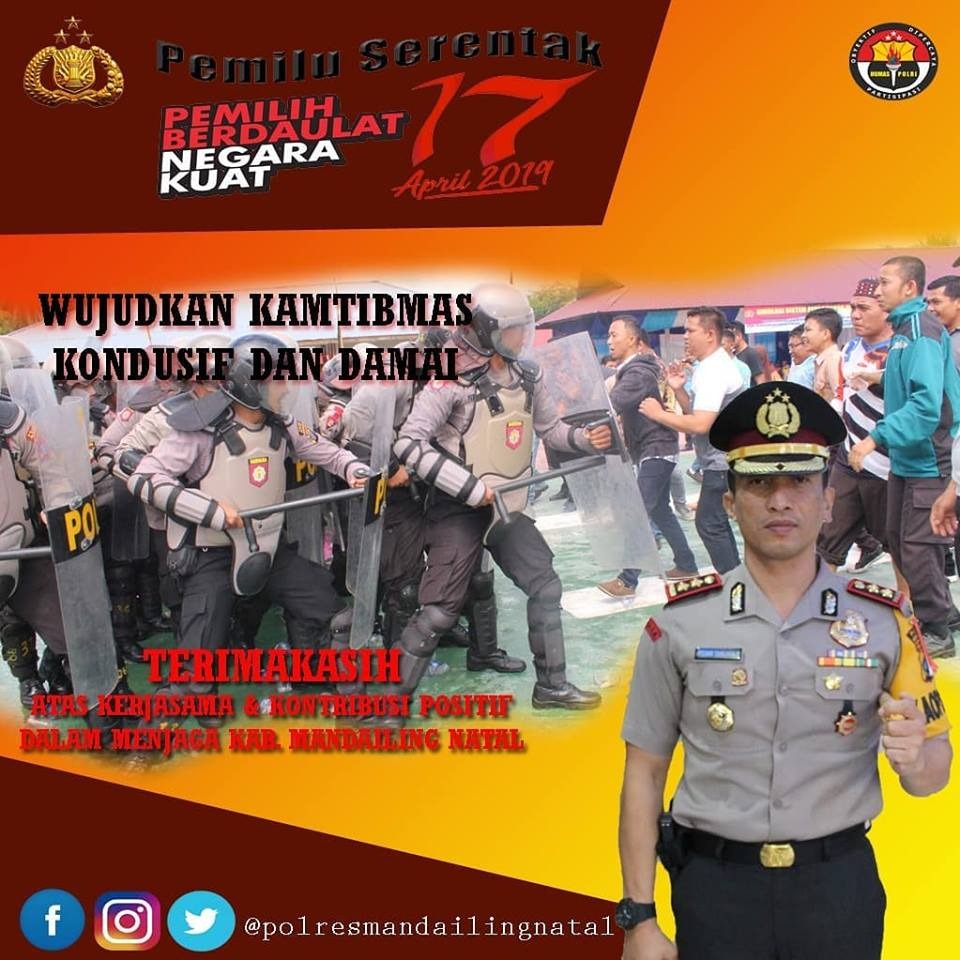 Pemilu 3 Hari Lagi , Kapolres Madina  Meminta Masyarakat Mempergunakan Hak Pilihnya Dan Menjaga Keamanan Pemil