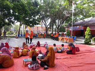 Sambut HKSBN, BPBD Labuhanbatu Gelar Lomba Mewarnai.