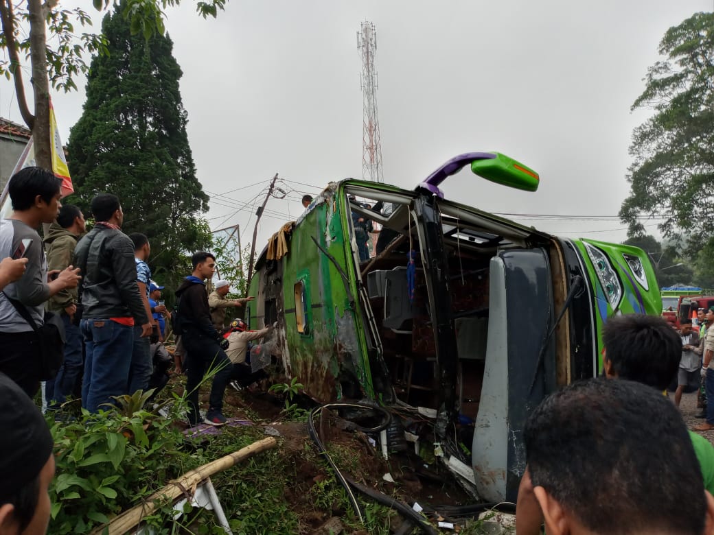 Kecelakaan Bus Pariwisata di Ciater Subang, 8 Orang Meninggal Dunia