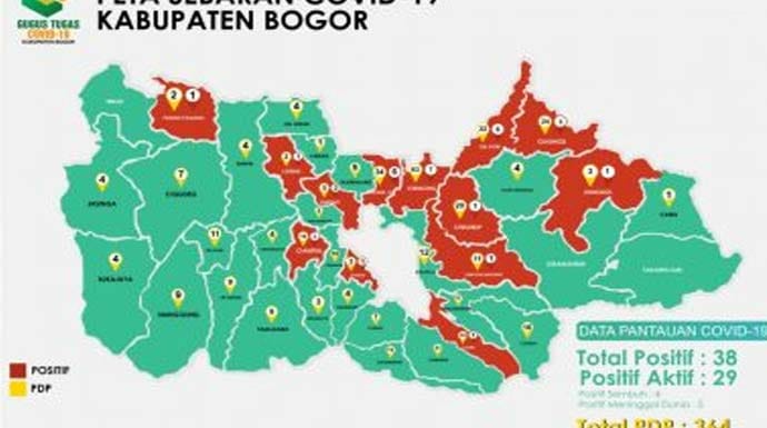 Bertambahnya Zona Merah di Kabupaten Bogor Menjadi 14 Kecamatan