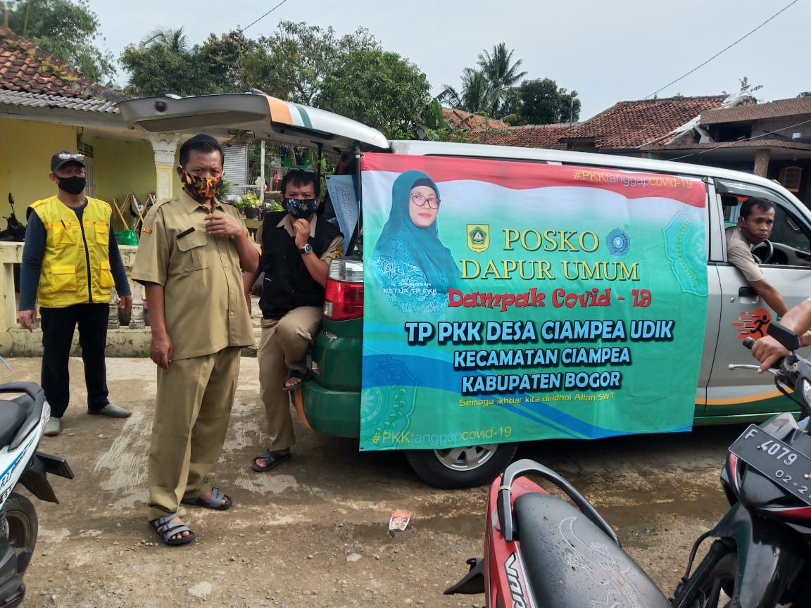 Aksi Sigap Desa Ciampea Udik Bersama PKK Dalam Pencegahan Covid-19