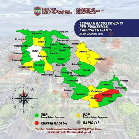 1 Warga Ciamis Terkonfirmasi Positif Covid-19, Banjarsari Masuk Zona Merah