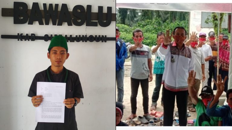 HMI Laporkan Camat Malela ke Bawaslu Simalungun