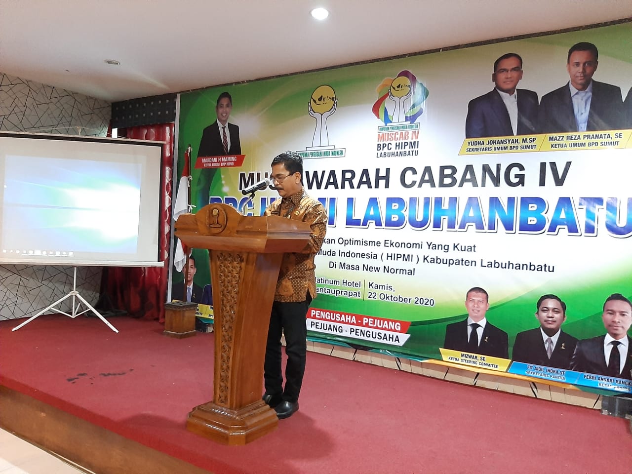 Kaban Bappeda Hadiri Muscab Ke IV Bpc Hipmi Labuhanbatu 2020-2023