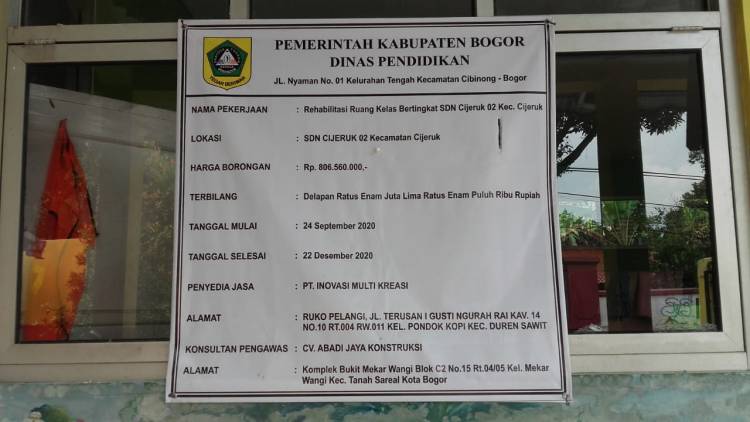 Masa Covid 19 Ada RT Keluhkan Dugaan Proyek “Siluman”, Juga Ketua RW Minta Pelaksana Rehab SDN Cij