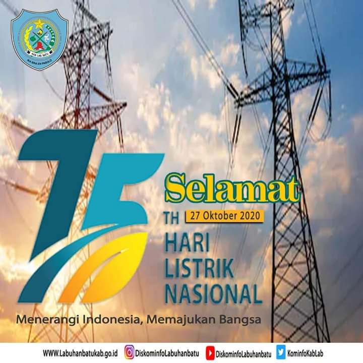 Diskominfo Labuhanbatu: ” Selamat Hari Listrik Nasional”