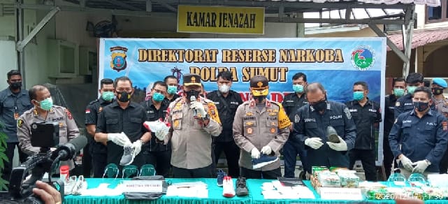 Poldasu Ungkap Sindikat Narkoba Seberat 16 Kg