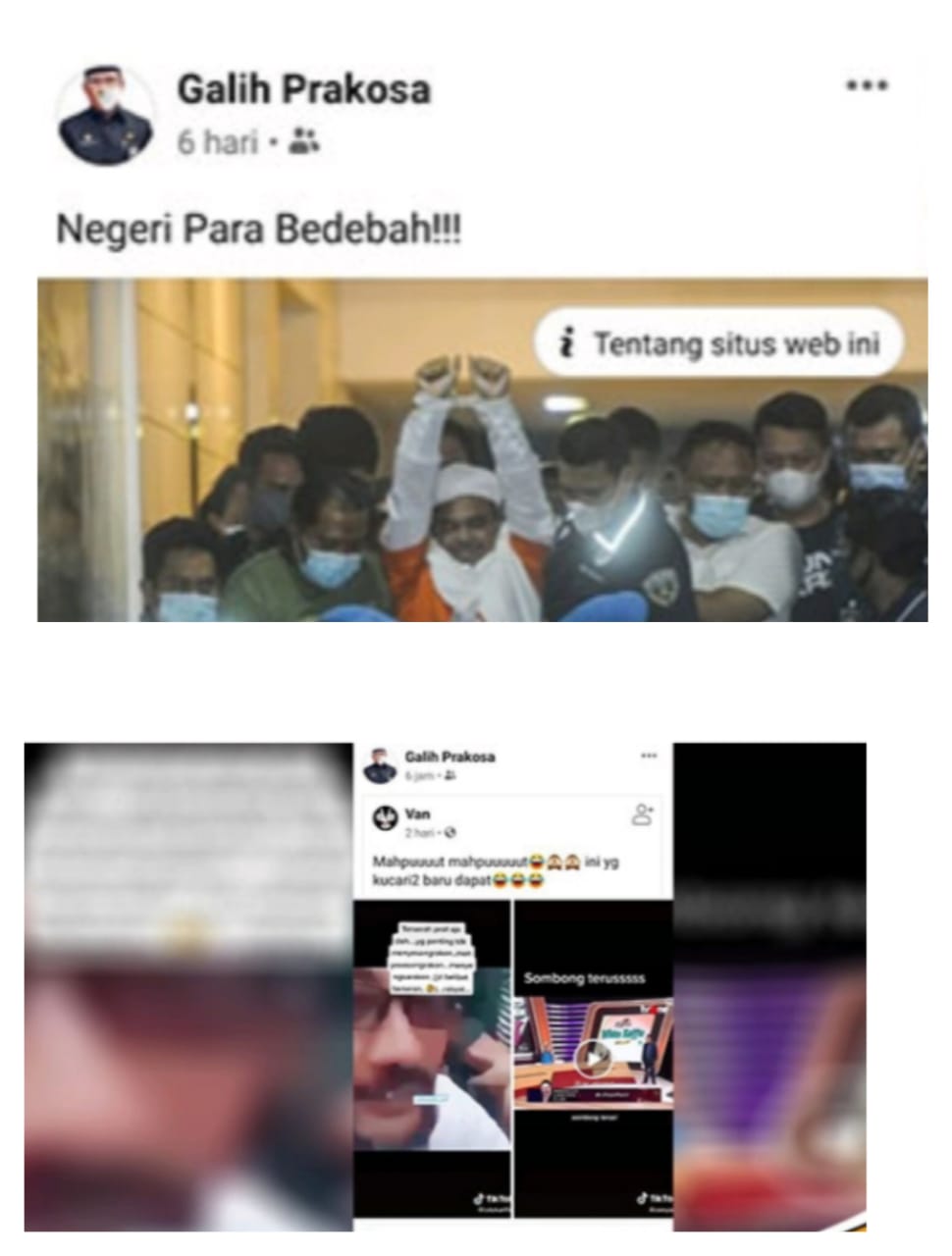 Entah Apa Maksud dan Tujuan dari Postingan Sekcam Balaraja Kabupaten Tangerang