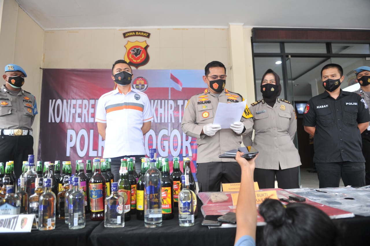 Berbagai Kasus Berhasil di Ungkap, Polres Bogor Gelar Konferensi Pers Akhir Tahun 2020