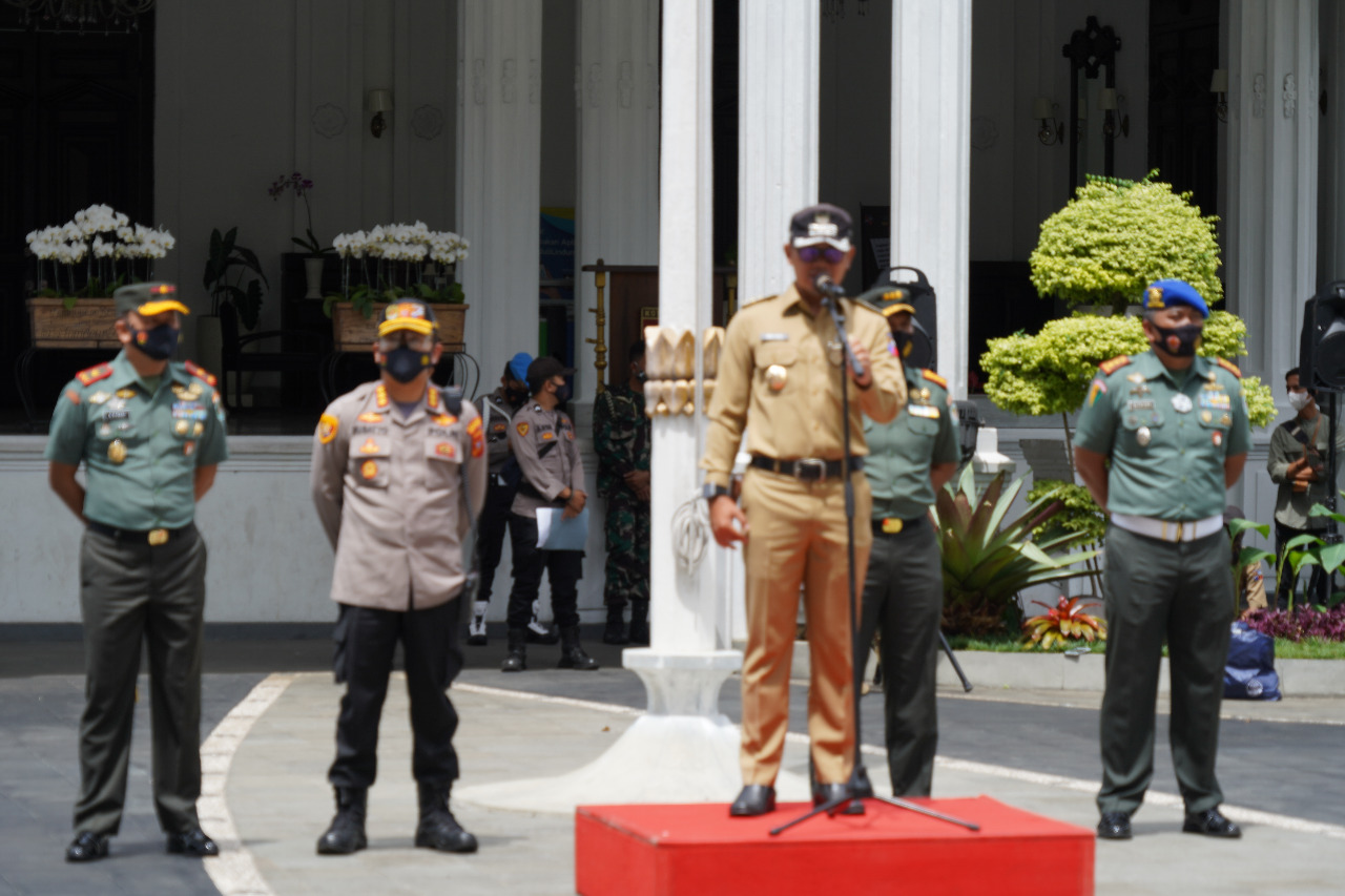 Walikota Bogor Laksanakan Apel Gabungan PSB MK di Balaikota