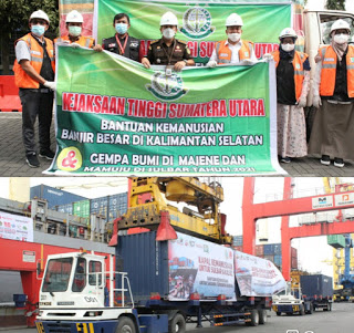 Kajati Sumut Serahkan Bantuan 3 Ton Beras