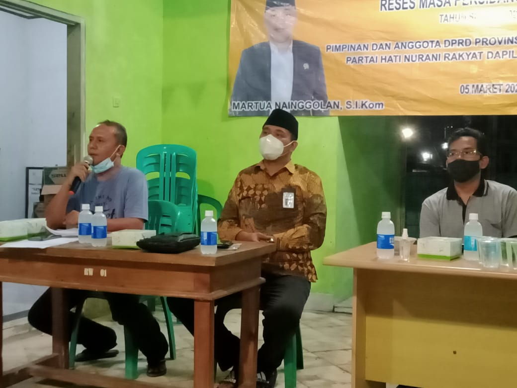 DPRD Provinsi dari Partai Hanura Martua Nainggolan gelar Reses ke ll di Perumahan Taman Cikande Jayanti Tanger