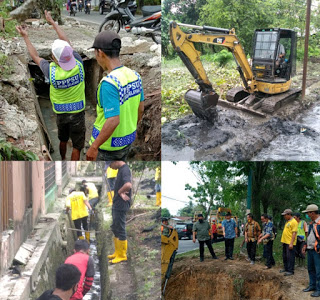 Muspika Medan Bersihkan Drainase