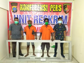 Polisi Ringkus Dua Pria Maling Aluminium