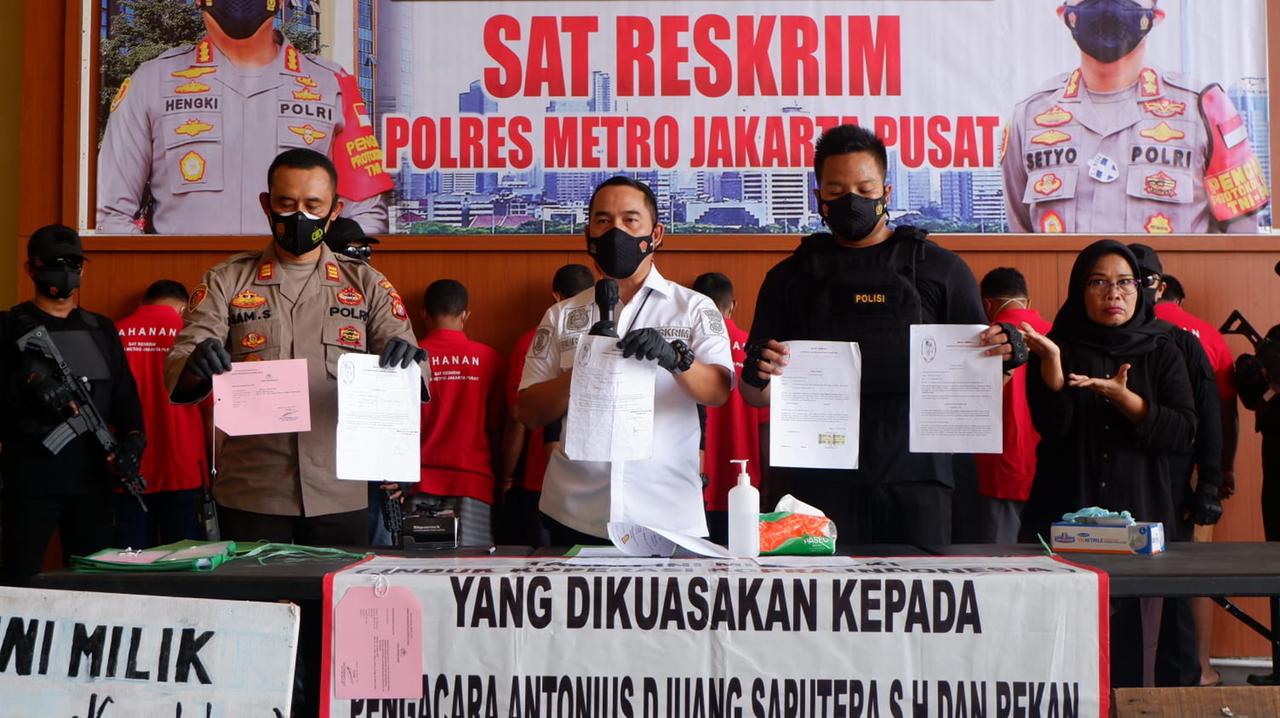 Preman Mafia Tanah Bikin Resah, Polres Jakarta Pusat Tindak Tegas