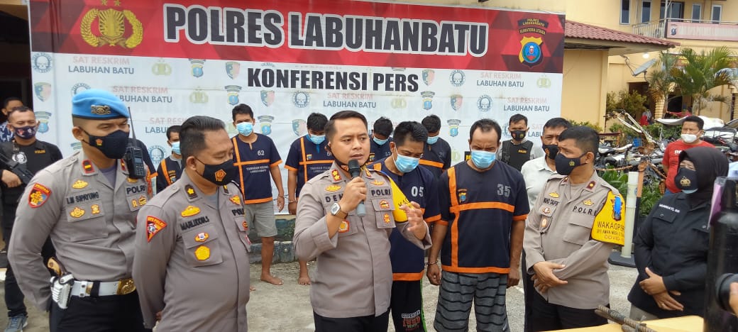 8 Pencuri Baterai Tower Antar Provinsi Ditangkap Polres Labuhanbatu