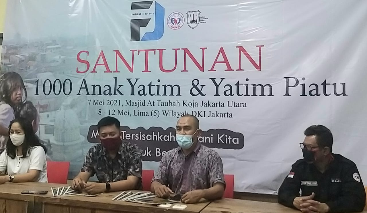 Forum Wartawan Jakarta (FWJ) Indonesia dan Forum Wartawan Peduli Jakarta (FWPJ) akan Menggelar Santunan 1000 A