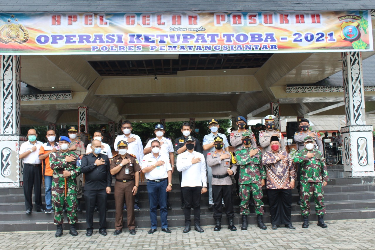 Polres Pematangsiantar Gelar OPS Ketupat Toba 2021 Walikota Bacakan Amanat Kapolri Siantar