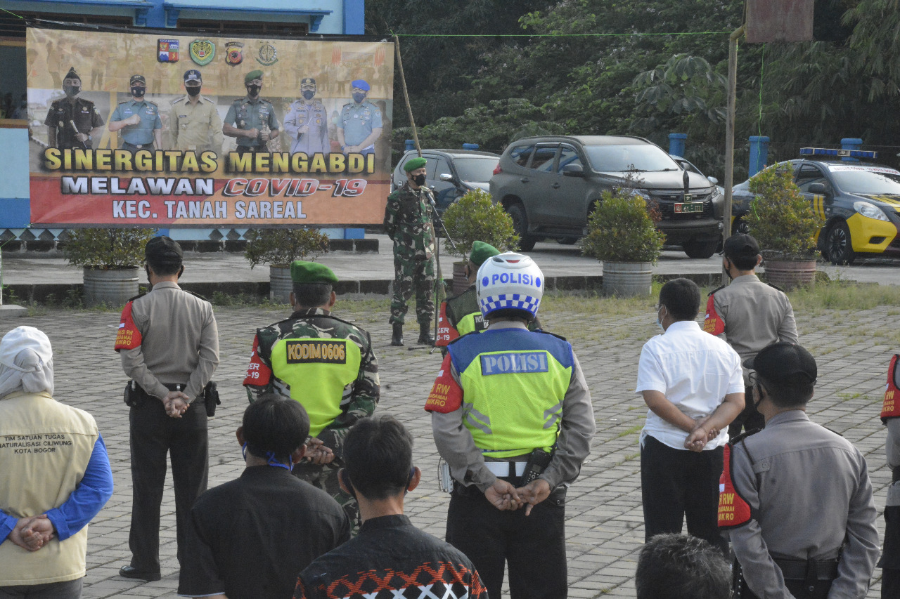 Danrem 061/Sk Pimpin Apel Sinergitas Tiga Pilar Antisipasi Penularan Covid 19 Pasca Libur Lebaran