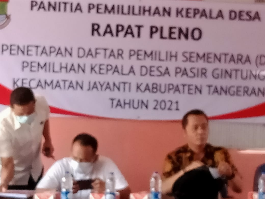 Panitia Pilkades Pasir Gintung gelar rapat Pleno Penetapan daptar pemilih sementara (DPS)