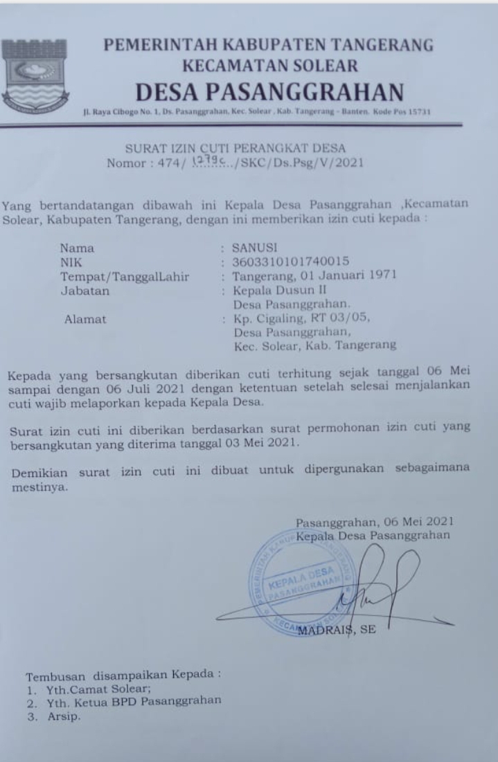 Diduga Incumbent Menghalalkan Segala Cara Untuk Kembali Menjadi Kades Pasanggarahan-Solear