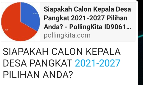 Siti Apikah Himbau Team dan Pendukung Jangan Terlena Pada Hasil Polling Siapakah Kepala Desa Pilihan Anda