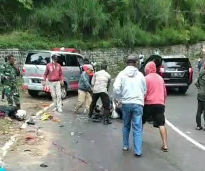 Bayi 7 Bulan Tewas, Dua Sepeda Motor Terlibat Adu Muka di Tikungan Pegunungan