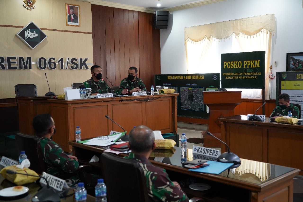 Penyebaran Covid-19 Kembali Meningkat, Danrem 061/SK Bersikap Tegas Kepada Pelanggaran PPKM