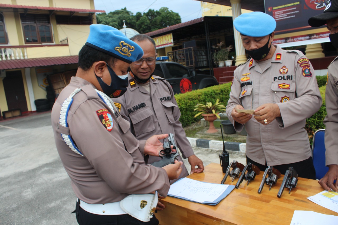 Polres Pematangsiantar Periksa 27 Senpi Anggota