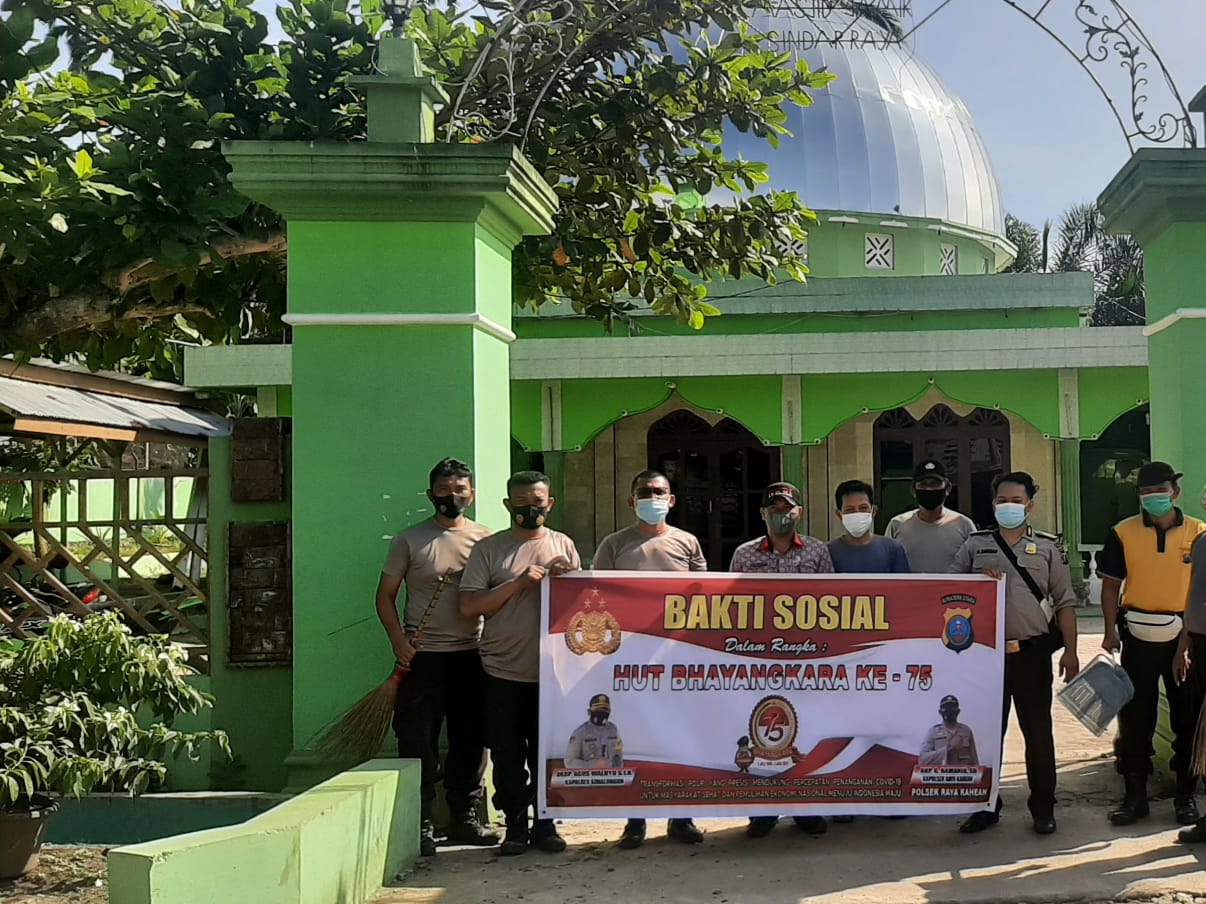 Sambut Hari Bhayangkara ke 75, Seluruh Jajaran Polsek Polres Simalungun Gelar Bhakti Sosial di Tempat Ibadah S