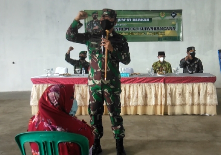 Danrem 061/SK Berikan Himbauan Kepada Warga Agar Mematuhi Prokes dan Mengikuti Vaksinasi