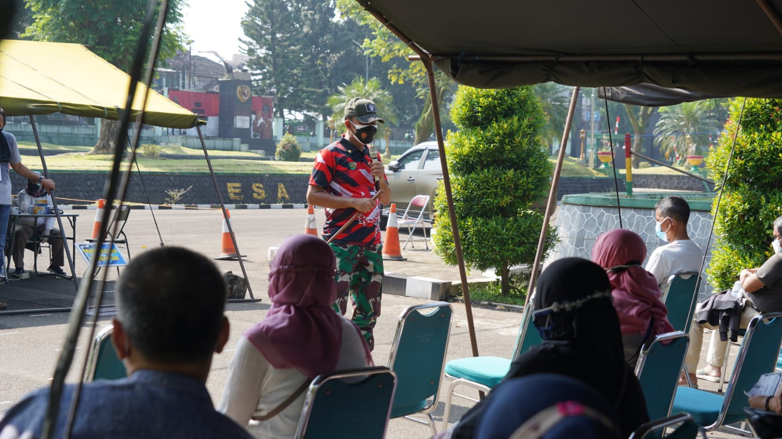 Kegiatan Serbuan Vaksinasi di Gunung Batu Bogor, Korem 061/SK Lakukan Peninjauan