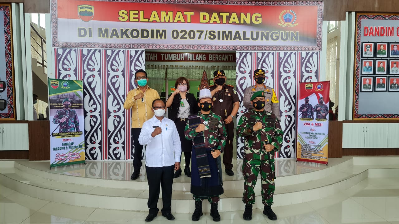 Kapolres Simalungun Hadiri Kunker Danrem 022/PT ke Kodim