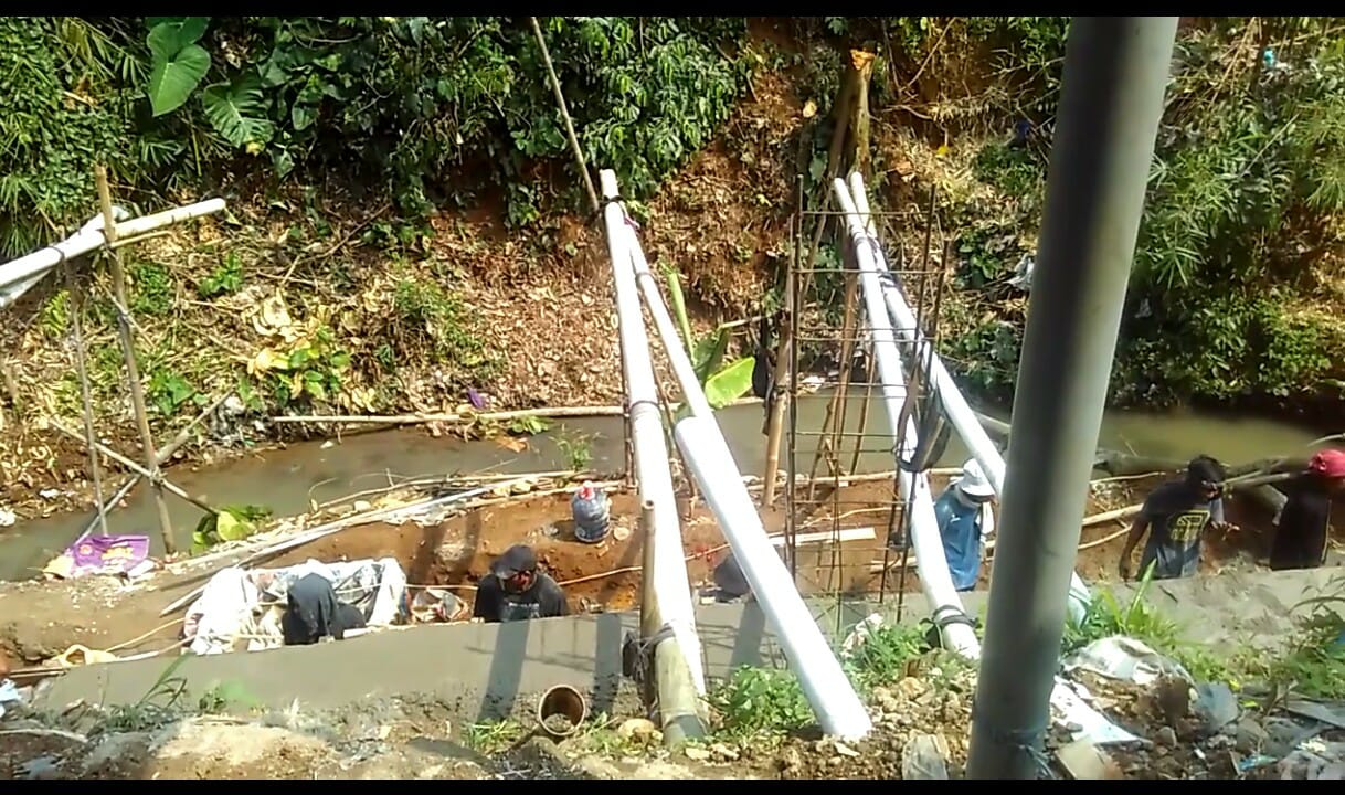 Proses Pembangunan Program Samisade Pembangunan Tembok Penahan Tanah (TPT) Desa Cicadas Ciampea Bogor