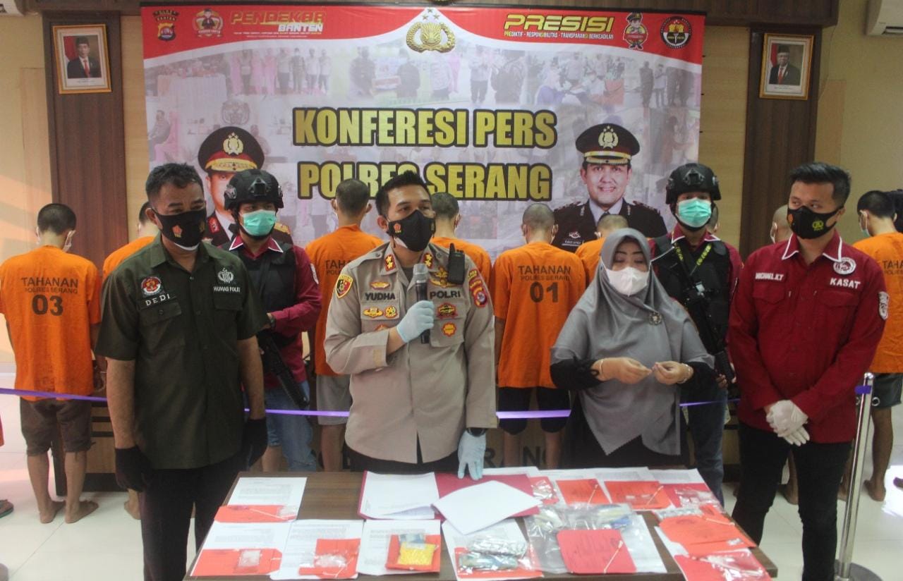 Selama Satu Bulan Satres Narkoba Polres Kabupaten Serang Amankan 15 Orang Pelaku Penyalah Gunaan Narkoba