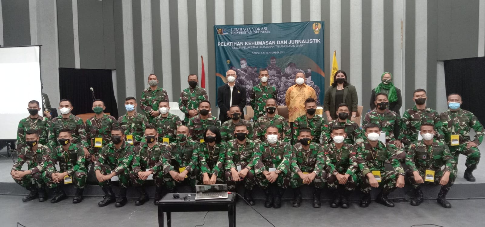 TNI AD Kaloborasi dengan Lembaga Vokasi UI Gelar Latihan Kehumasan dan Jurnalistik