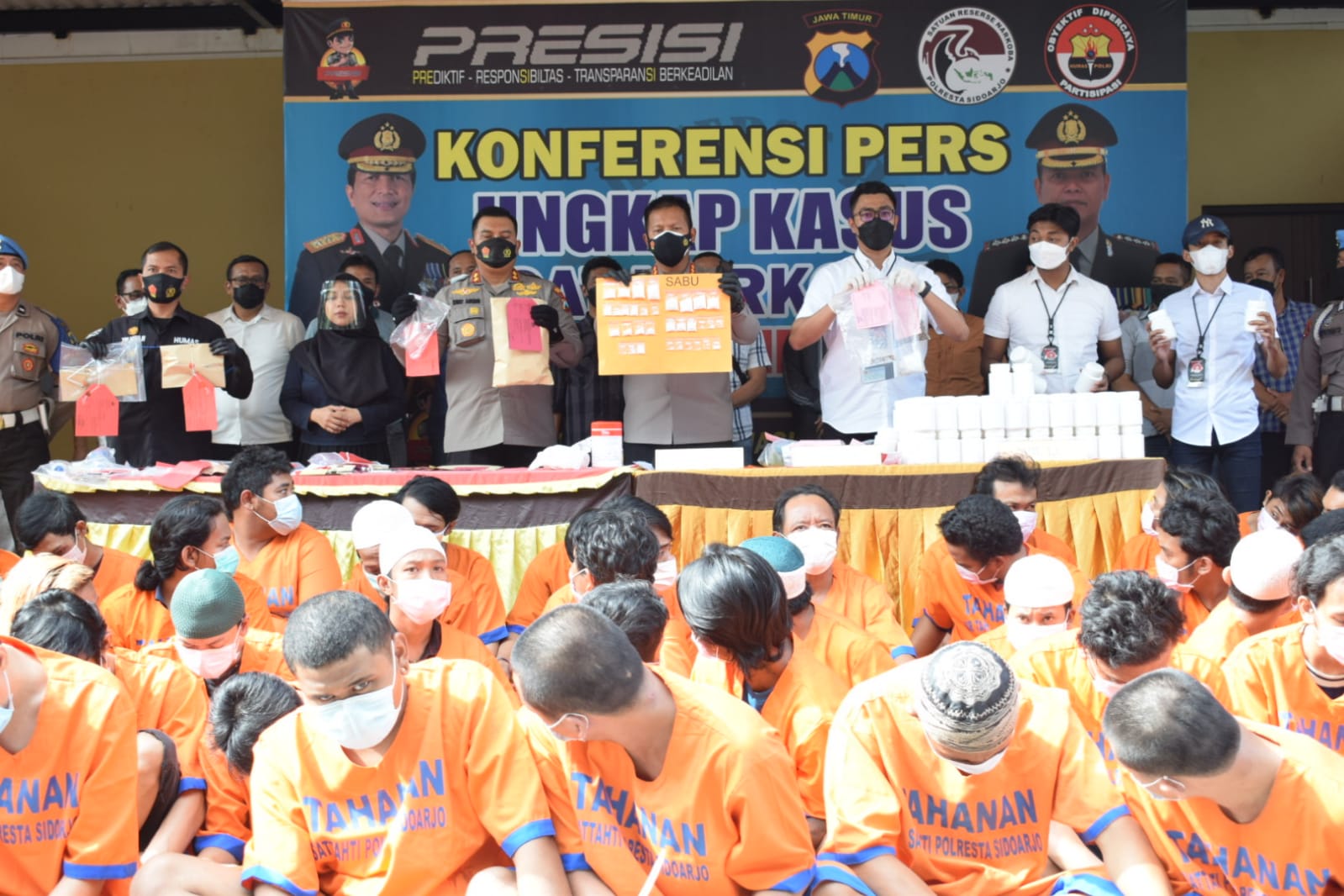 12 Hari Polresta Sidoarjo Ungkap 79 Kasus Narkoba