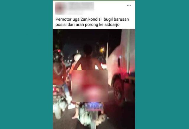 Viral !!! Pemotor Bugil Ramaikan Medsos Sidoarjo