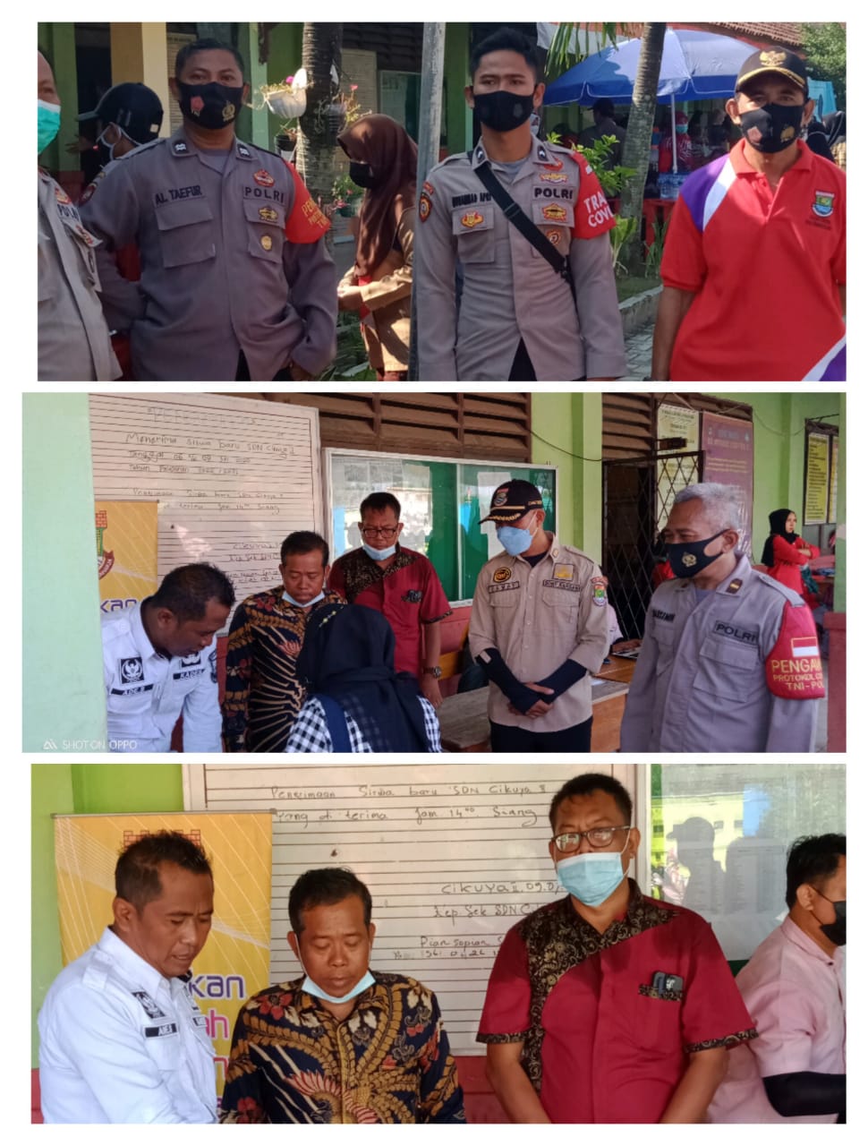 Giat Unit Polsek Cisoka Dalam Rangka Vaksinasi di SDN 2 Cikuya kecamatan Solear kabupaten Tangerang