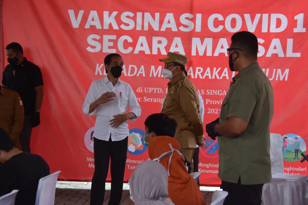 Danrem 064/MY Dampingi Pangdam III/Siliwangi Sambut Kunker Presiden RI di Wilayah Banten