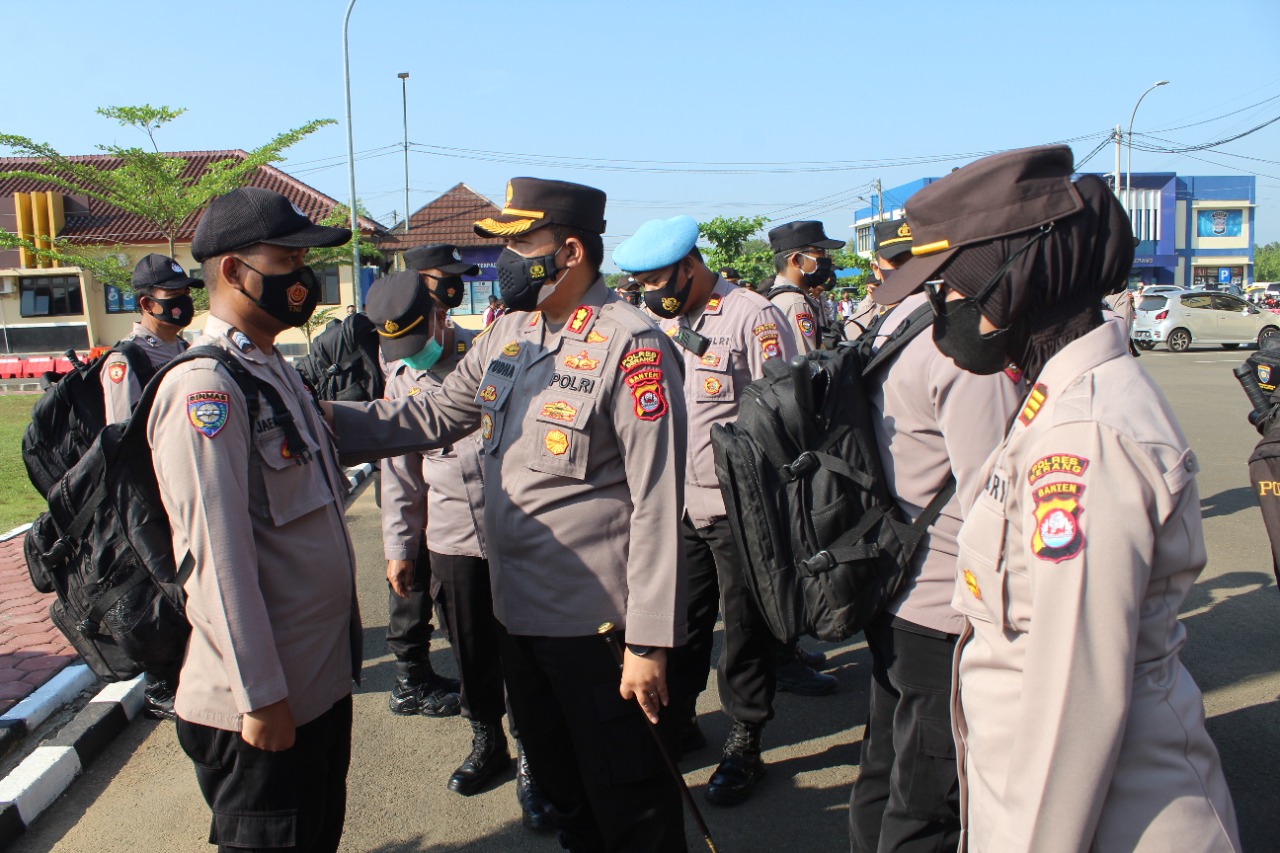 Polres Serang kirim 150 Personil BKO ke Tangerang dalam rangka pengamanan Pilkades Kabupaten Tangerang