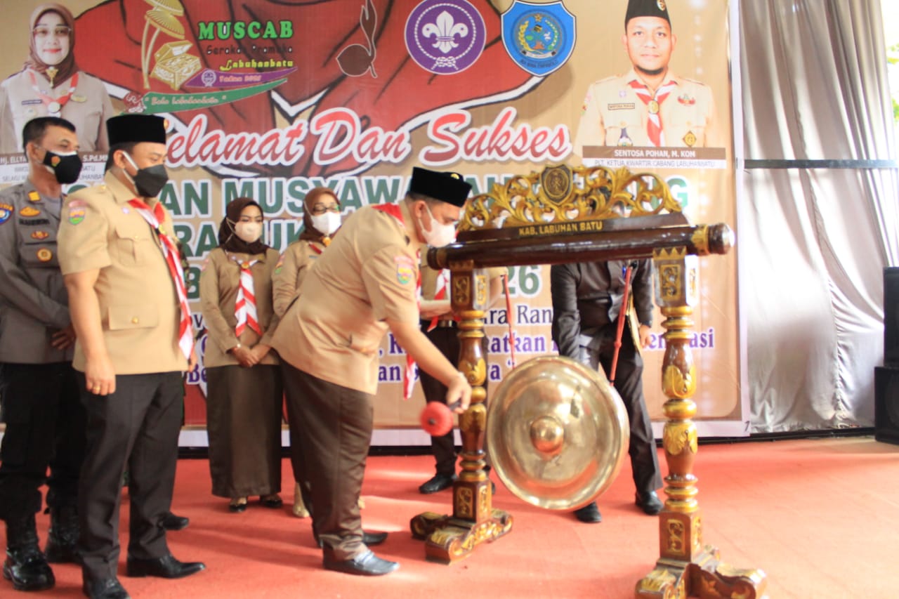 Bupati dan Wakil Bupati Labuhanbatu Hadiri Muscab Gerakan Pramuka Labuhanbatu