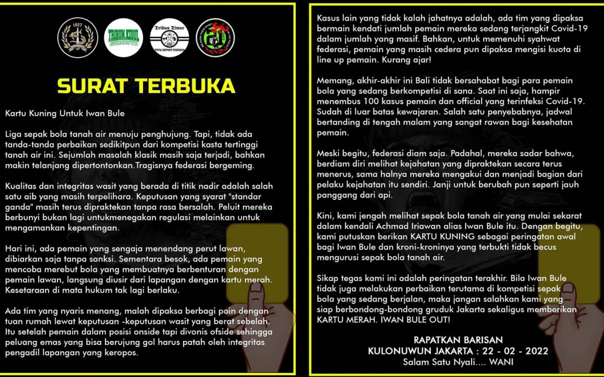 Bonek Surabaya Siap Geruduk Kantor PSSI di Jakarta