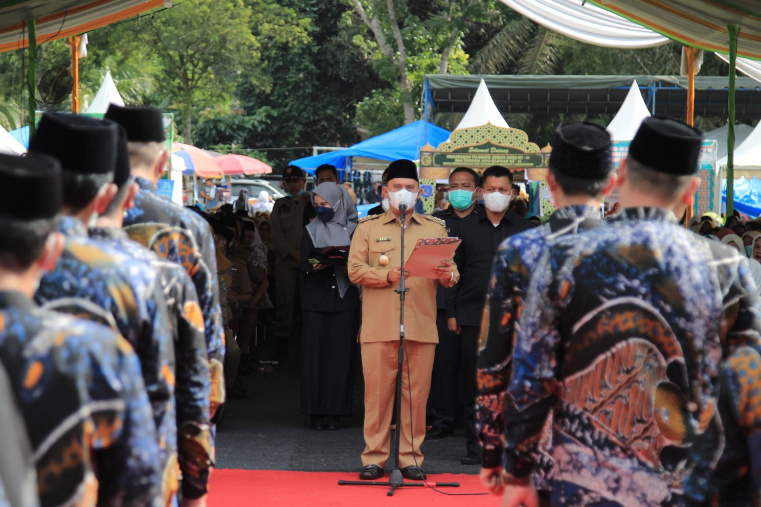 Bupati Labuhanbatu Saksikan Penaikan Bendera LPTQ ke- 51 dan LSQI ke- 36