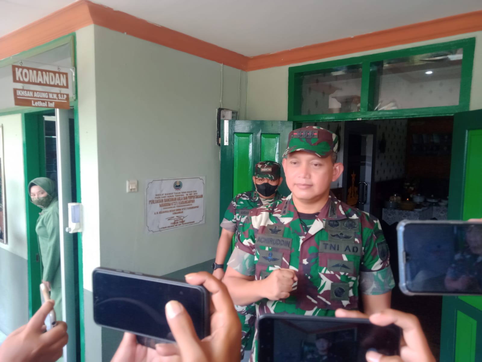 Danrem Pejabat Baru Surakarta Kol Inf Achiruddin Perkenalkan Diri di Ma Kodim 0727 Karanganyar